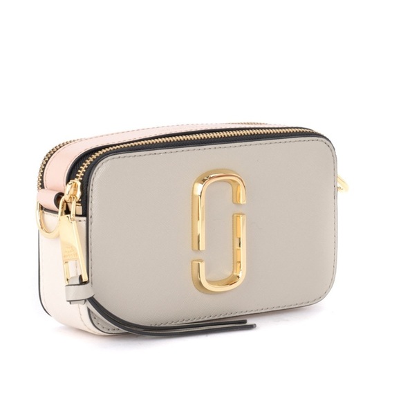 NWT Marc Jacobs Women's Snapshot Crossbody Bag Print Dust Pink Gray Multi - Picture 5 of 11